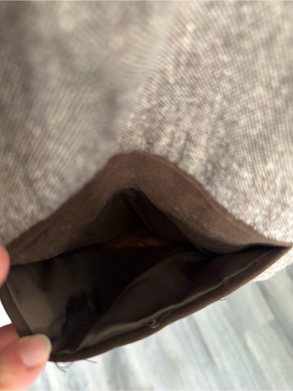 Vintage Claire France Wool Silk Blend Jacket Colorblock Chic Grandpacore Brown - Picture 7 of 8